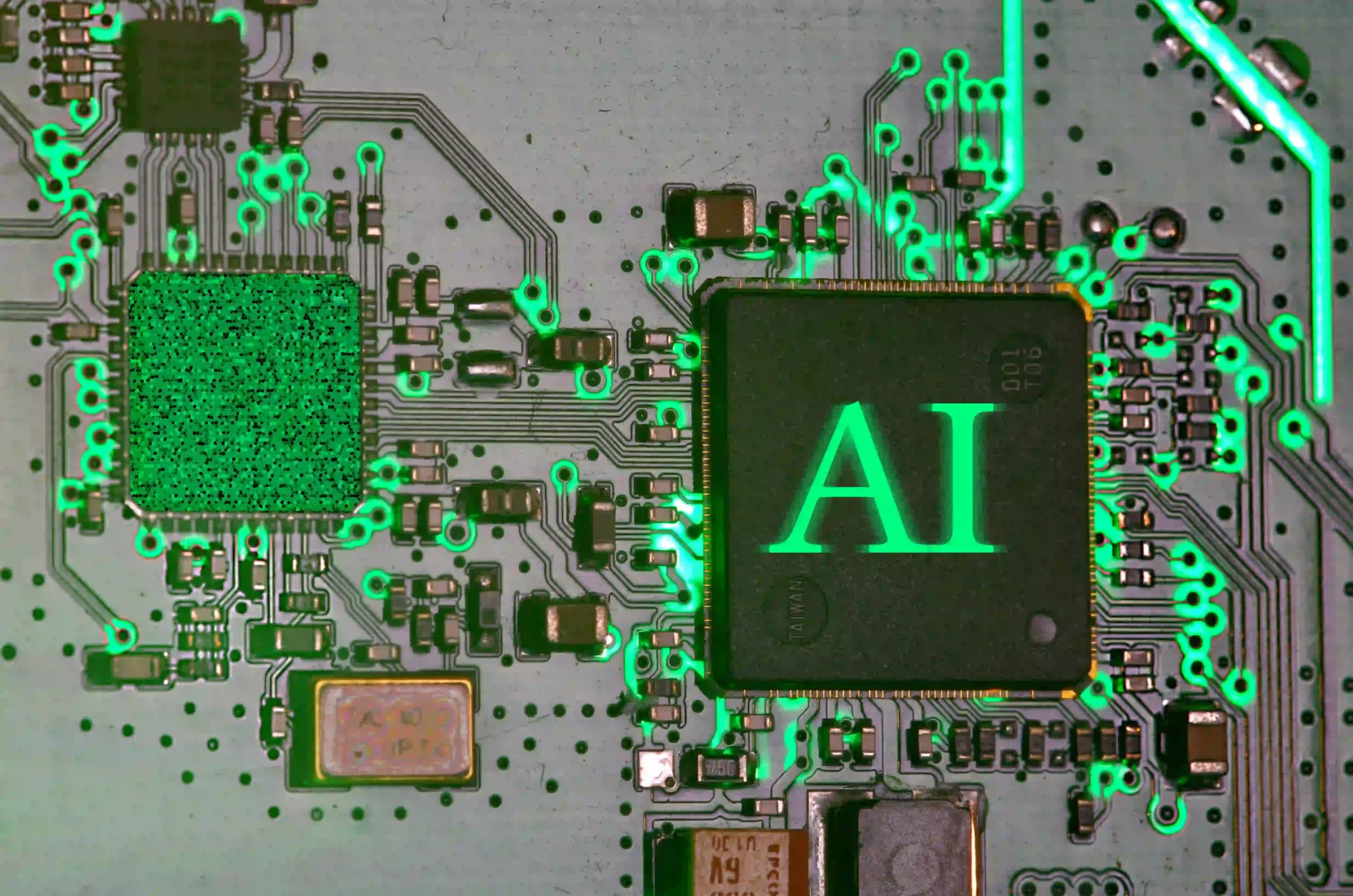 Artificial Intelligence chip technology representing AI in digital marketing obstacles and challenges